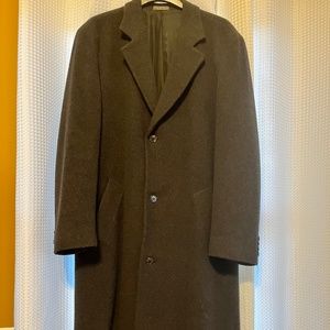 Andrew Fezza Men’s Italian Cashmere Blend Charcoal Overcoat